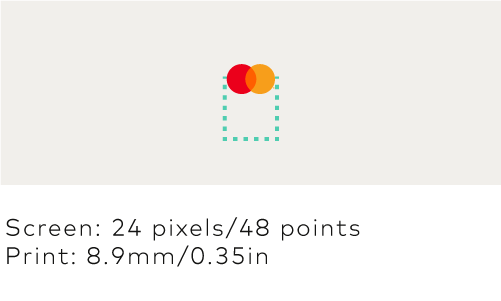 Image of minimum size for the Mastercard Symbol