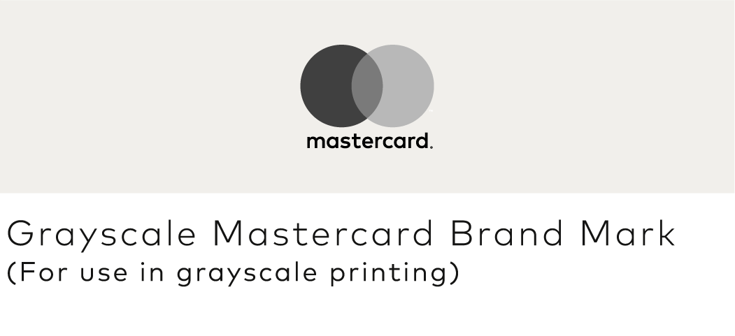 Image of the Mastercard vertical configuration Image of the Grayscale Mastercard Brand Mark