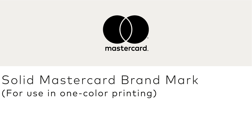 Image of the Mastercard horizontal configuration Image of the Solid Mastercard Brand Mark