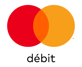 Mastercard Débit mark for use on white and light backgrounds